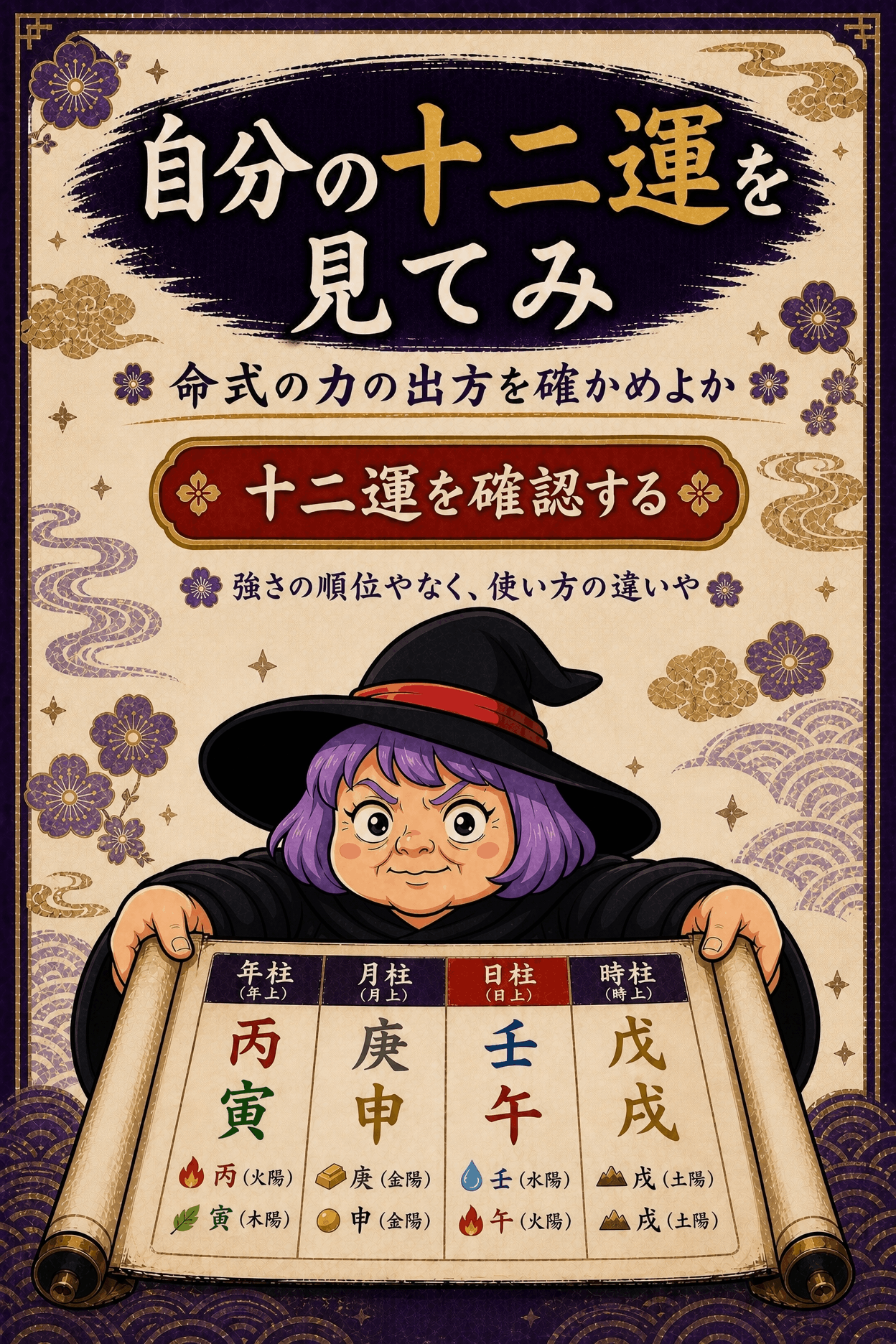 自分の十二運を無料診断で確かめ怖い名称を正しく理解することを案内するCTA画像