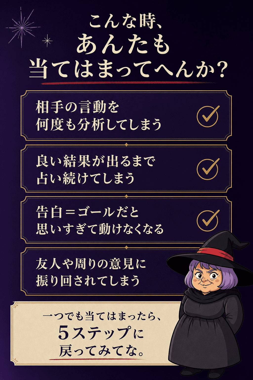 よくあるつまずき4点を示す図解